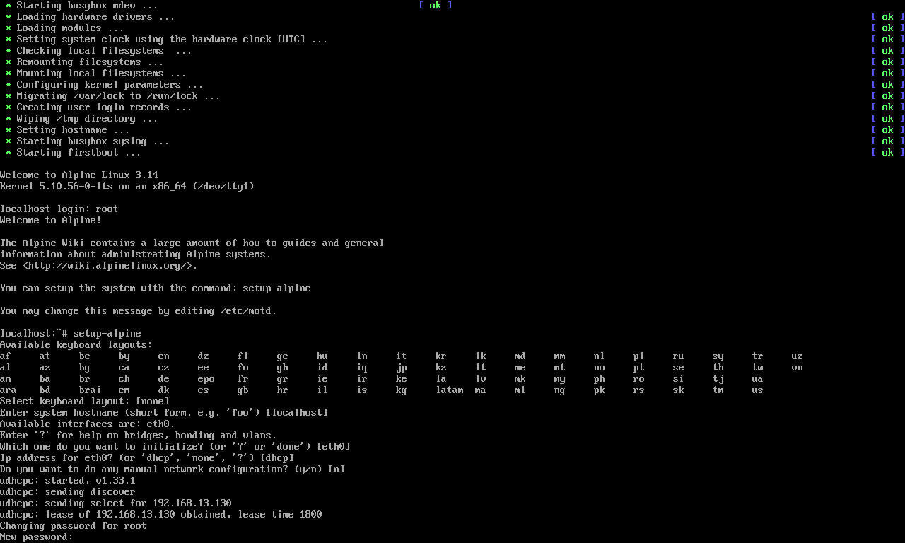 نصب Alpine Linux سرور سوییچ